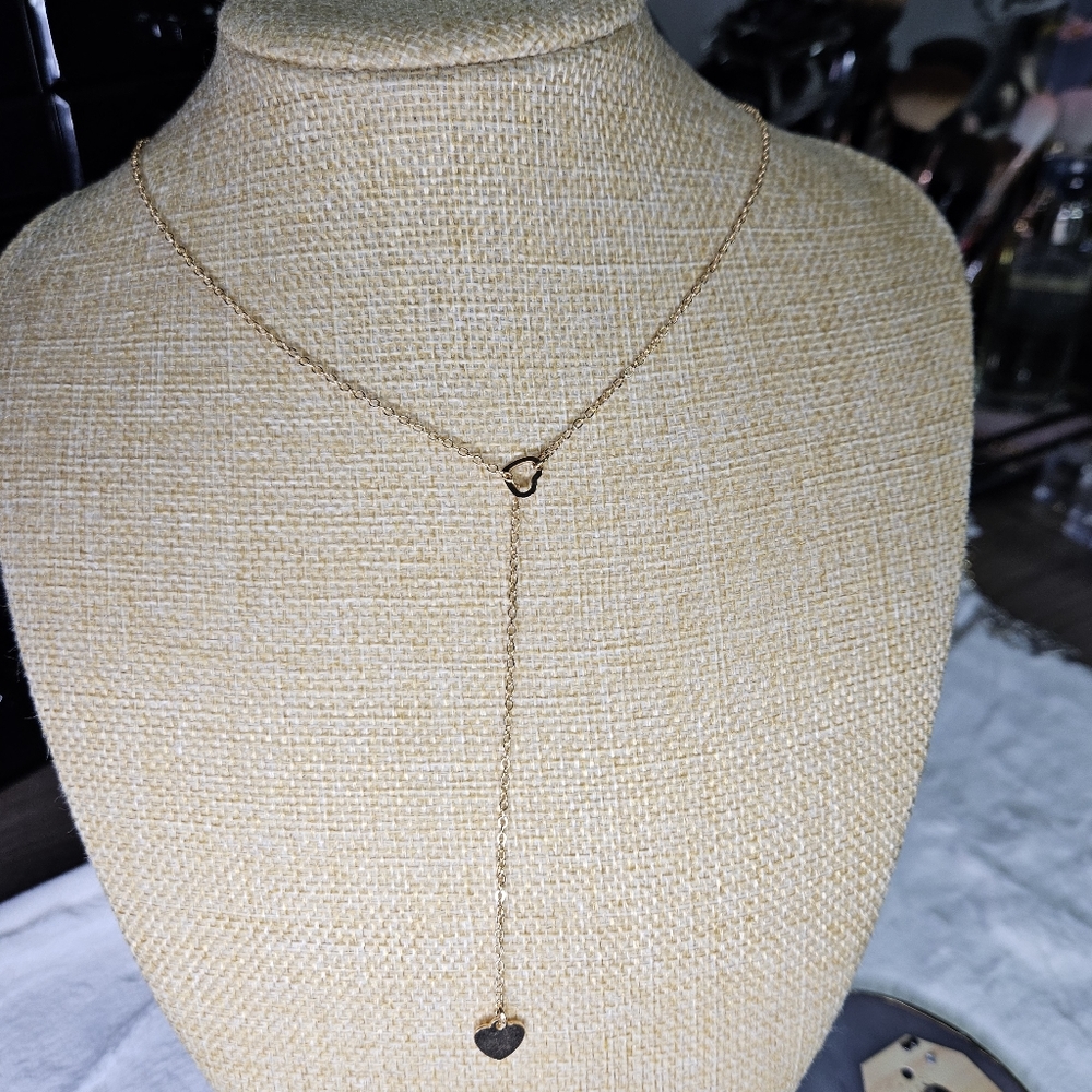 Gold Stainless Steel Floating Heart